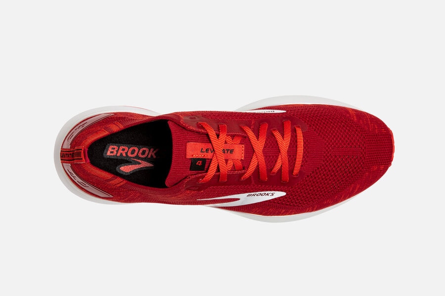 Brooks Levitate 4 Road Running Shoes Mens - Red/Pink/White - DPXOK-3817